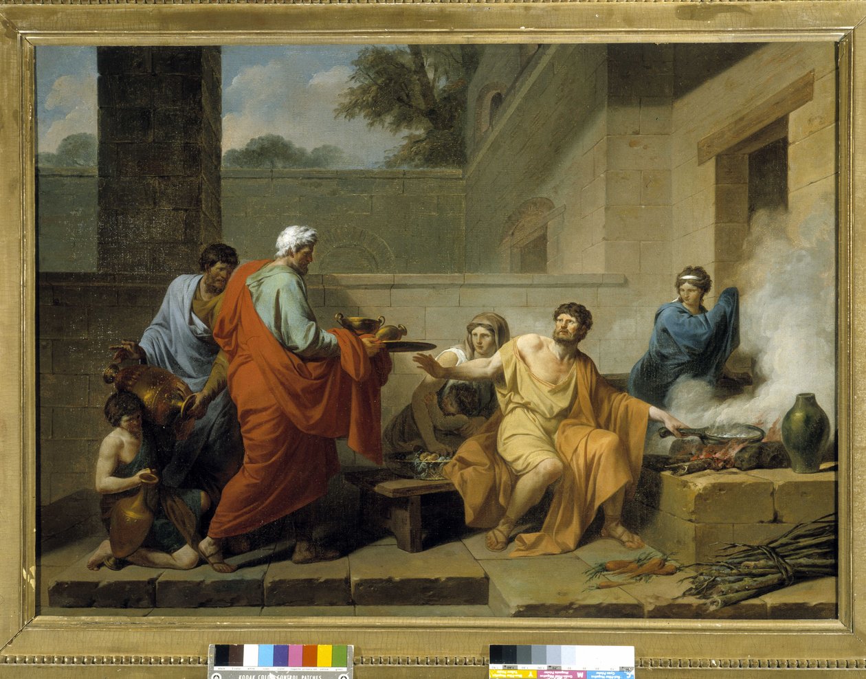 Antikkens Rom: "Manius Curius Dentatus nægter samniternes gaver" af Jean François Pierre Peyron
