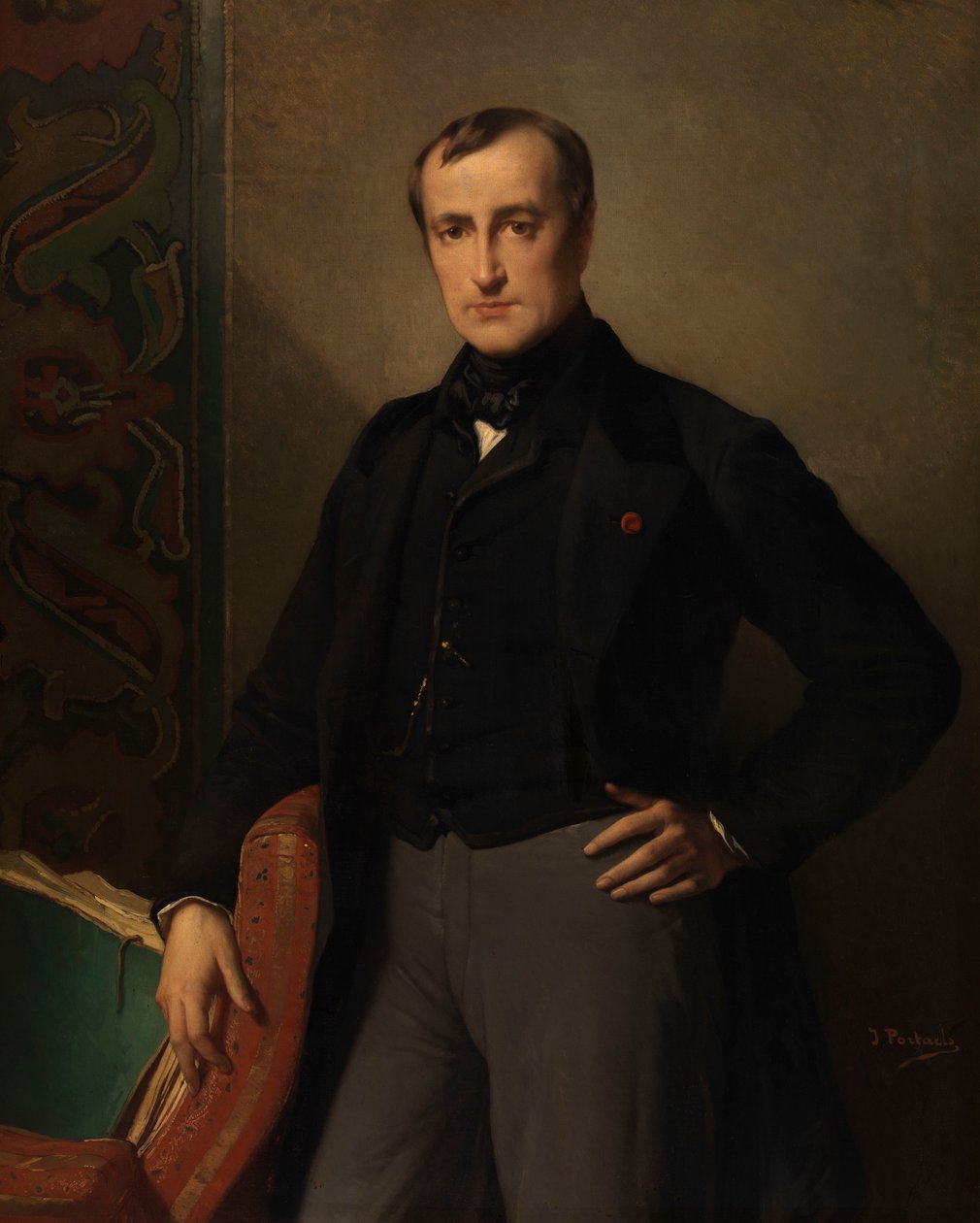 Maleren Paul Delaroche (olie på lærred) af Jean Francois Portaels