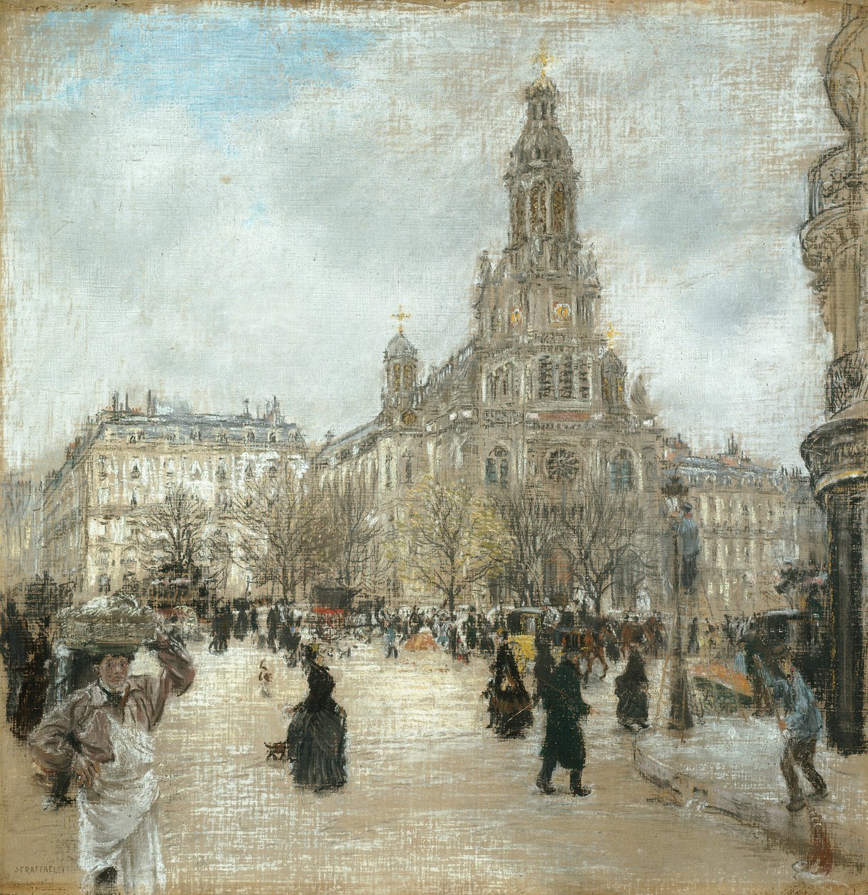 Place de la Trinité, Paris af Jean Francois Rafaelli