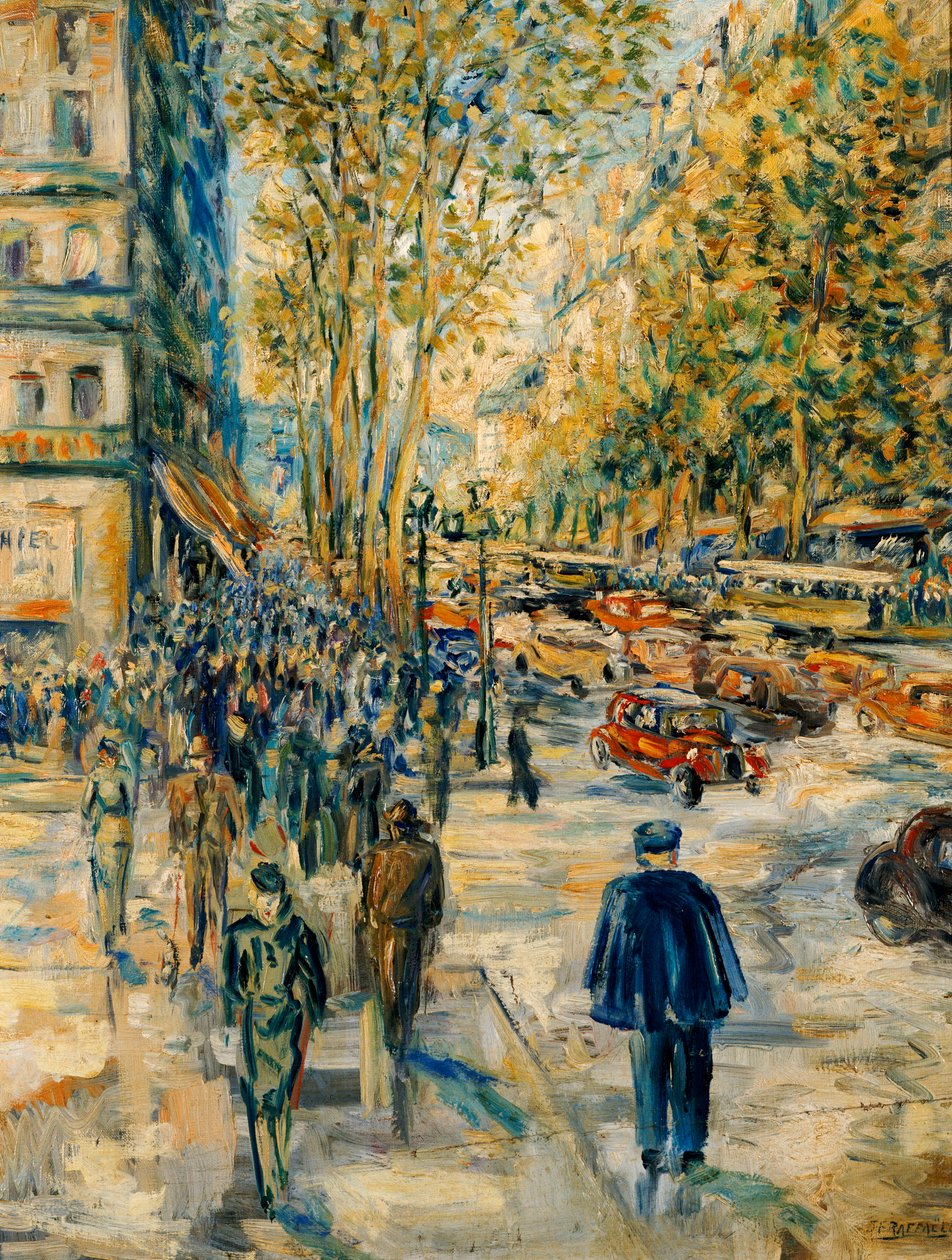 Champs Elysee af Jean Francois Raffaelli