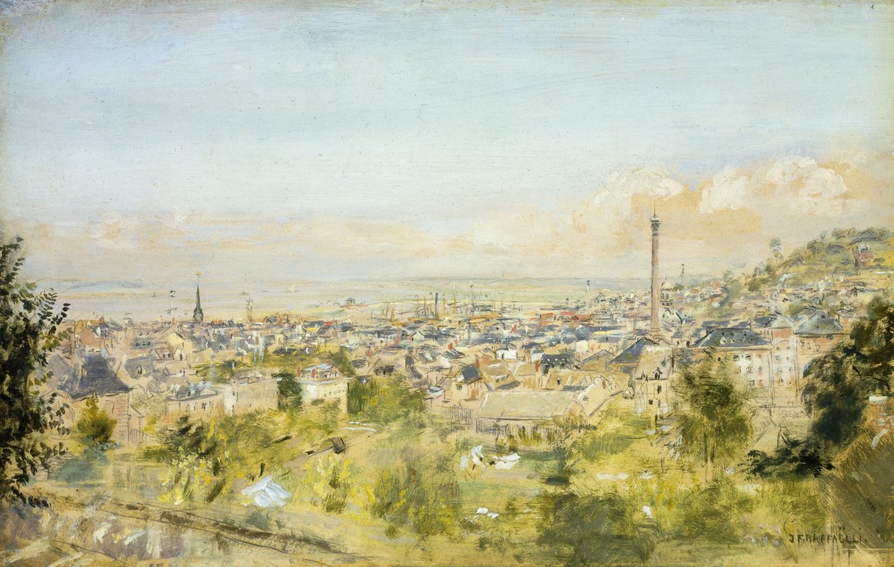 Honfleur, udsigt over Cote de Grace af Jean Francois Raffaelli