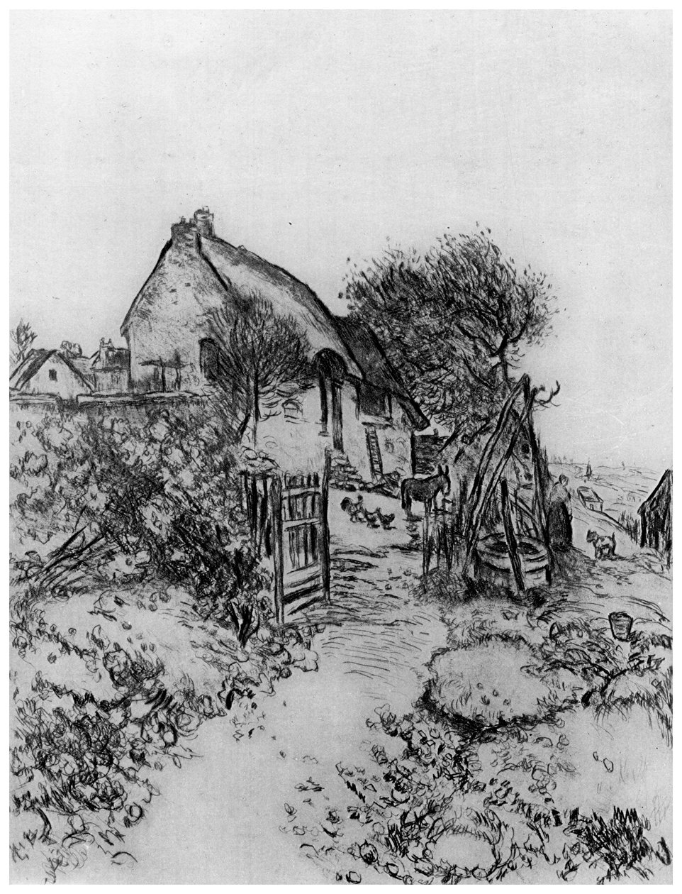 La Chaumière, c1870-1920 1924 af Jean Francois Raffaelli
