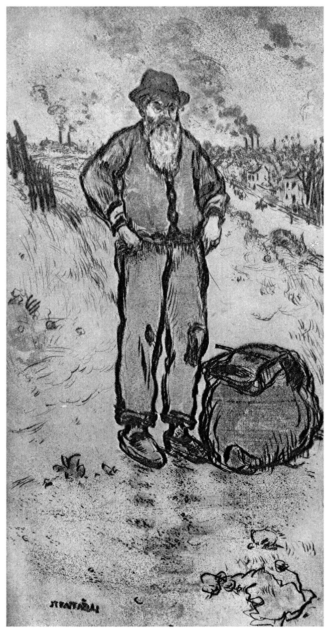The Chemineau, c1870-1920 1924 af Jean Francois Raffaelli