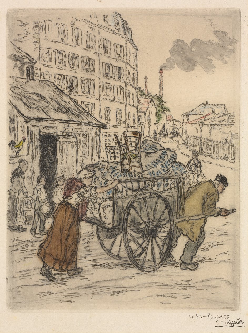 Flytningen, 1894. af Jean Francois Raffaelli