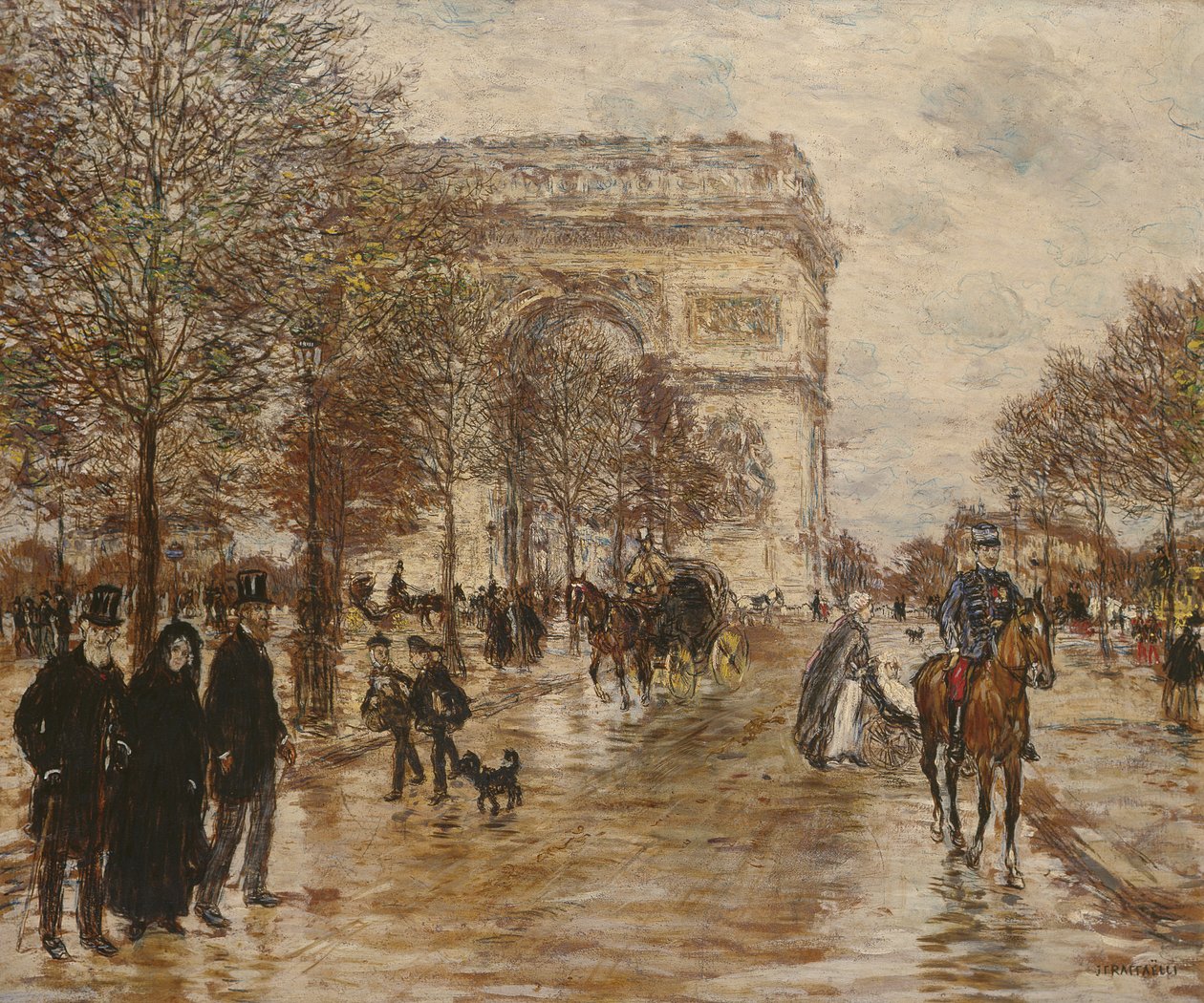 Champs Elysees, Triumfbuen af Jean Francois Raffaelli