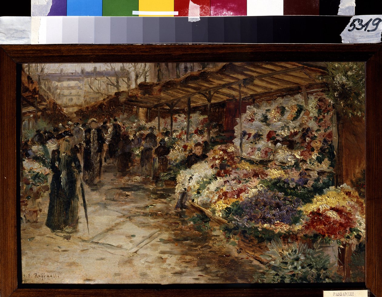 Blomstermarked. Maleri af Jean Francois Raffaelli (1850-1924) af Jean Francois Raffaelli