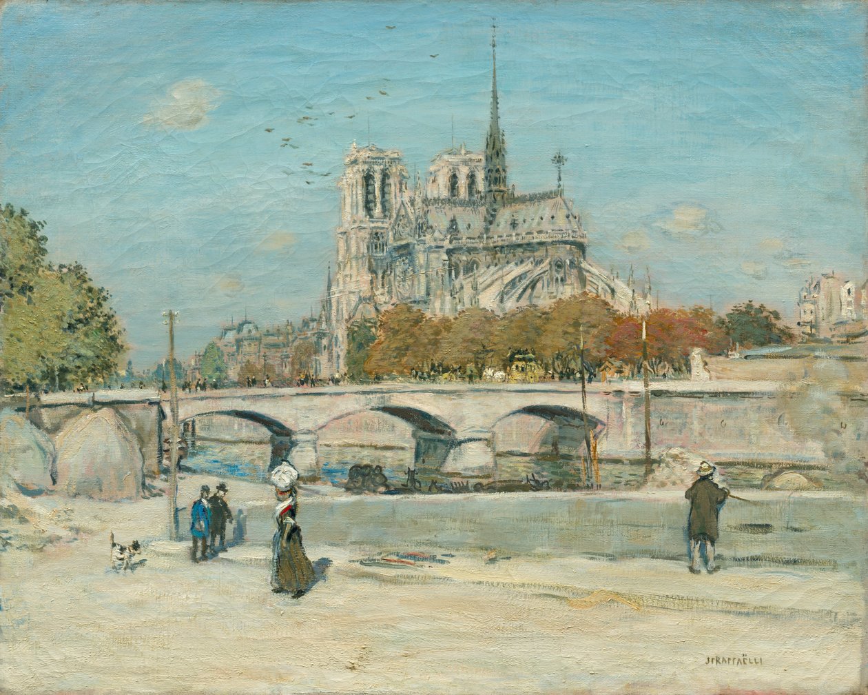 Notre Dame set fra Quai de la Tournelle af Jean Francois Raffaelli