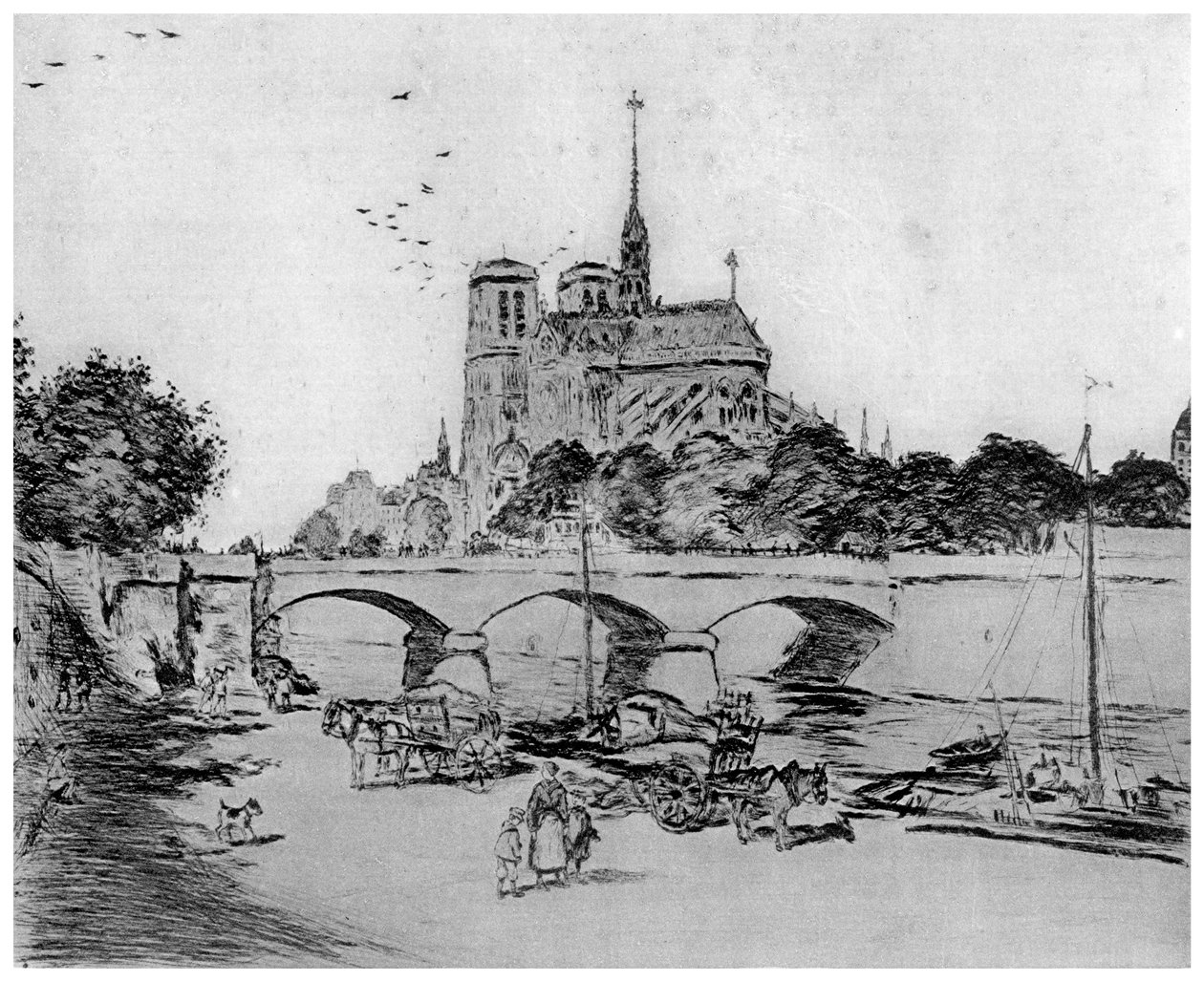 Vor Frue, c1870-1920 1924 af Jean Francois Raffaelli