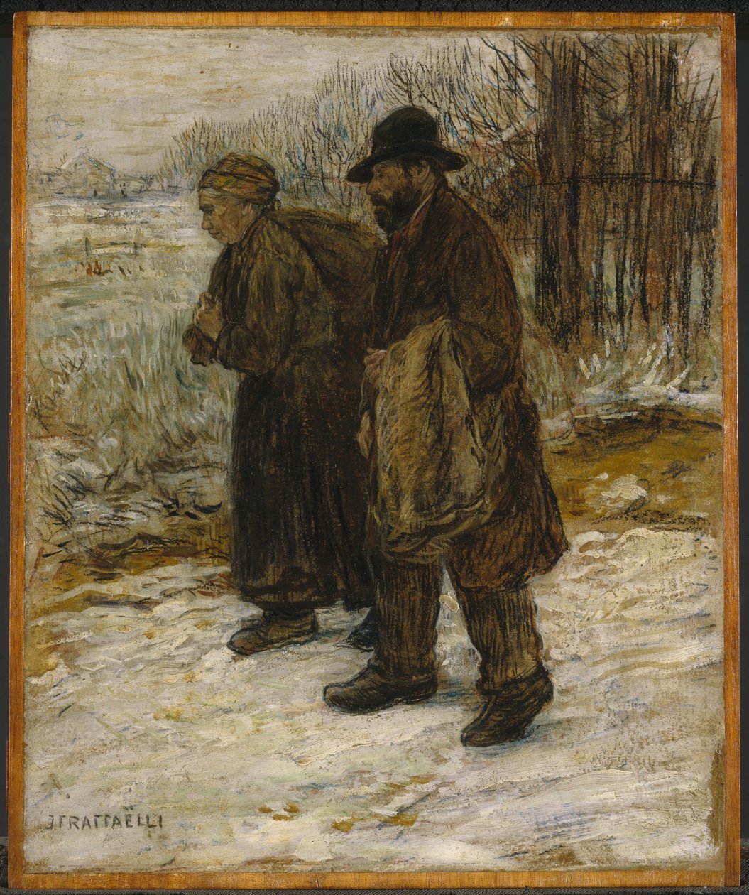 Parisian Rag Pickers, ca. 1885 (olie og farveblyant på papir monteret på panel) af Jean Francois Raffaelli