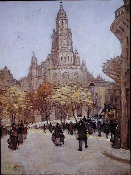 Udsigt over Paris, ca. 1885 (olie på lærred) af Jean Francois Raffaelli