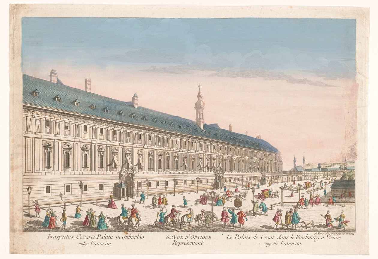 Udsigt over et kejserpalads i en forstad til Wien 65. Vüe ​​d
