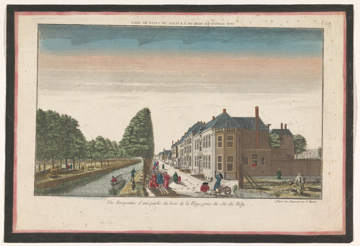 Udsigt over Haagse Bos i Haag set fra sydsiden Une partie du Bois de la Haye du coté du midy (titel på objektet) af Jean François Daumont