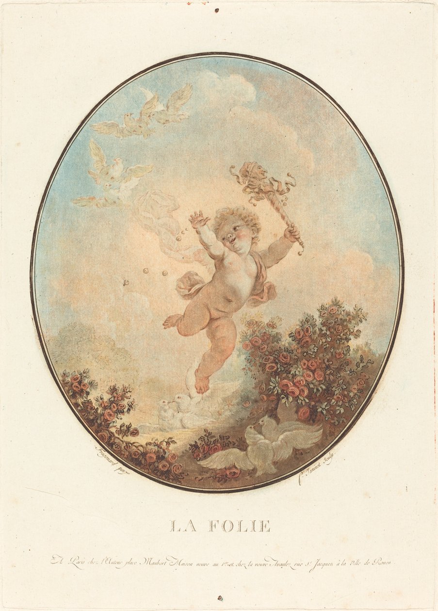 Til folie af Jean François Janinet after Jean Honoré Fragonard