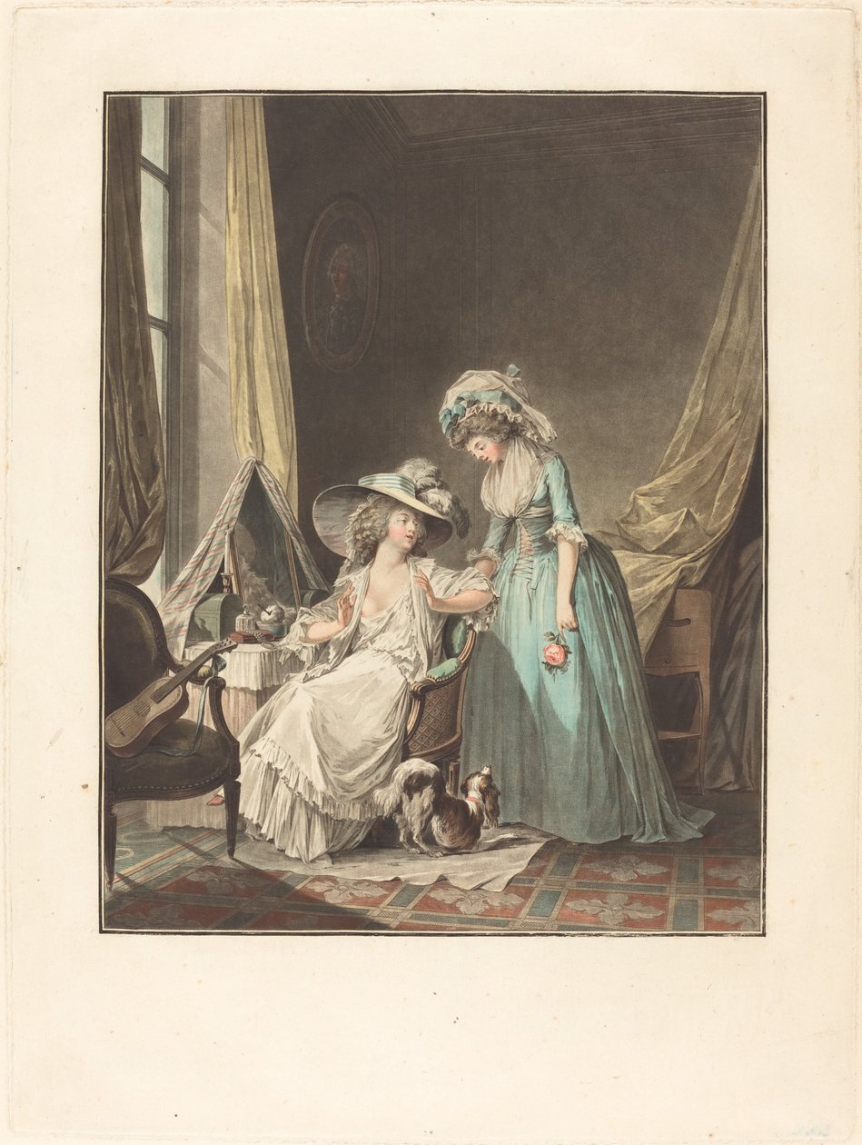 Den vanskelige Bekendelse af Jean François Janinet after Nicolas Lavreince