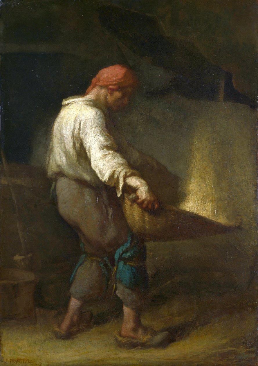Fransk:  Un vanneur Vinderen af Jean-Francois Millet