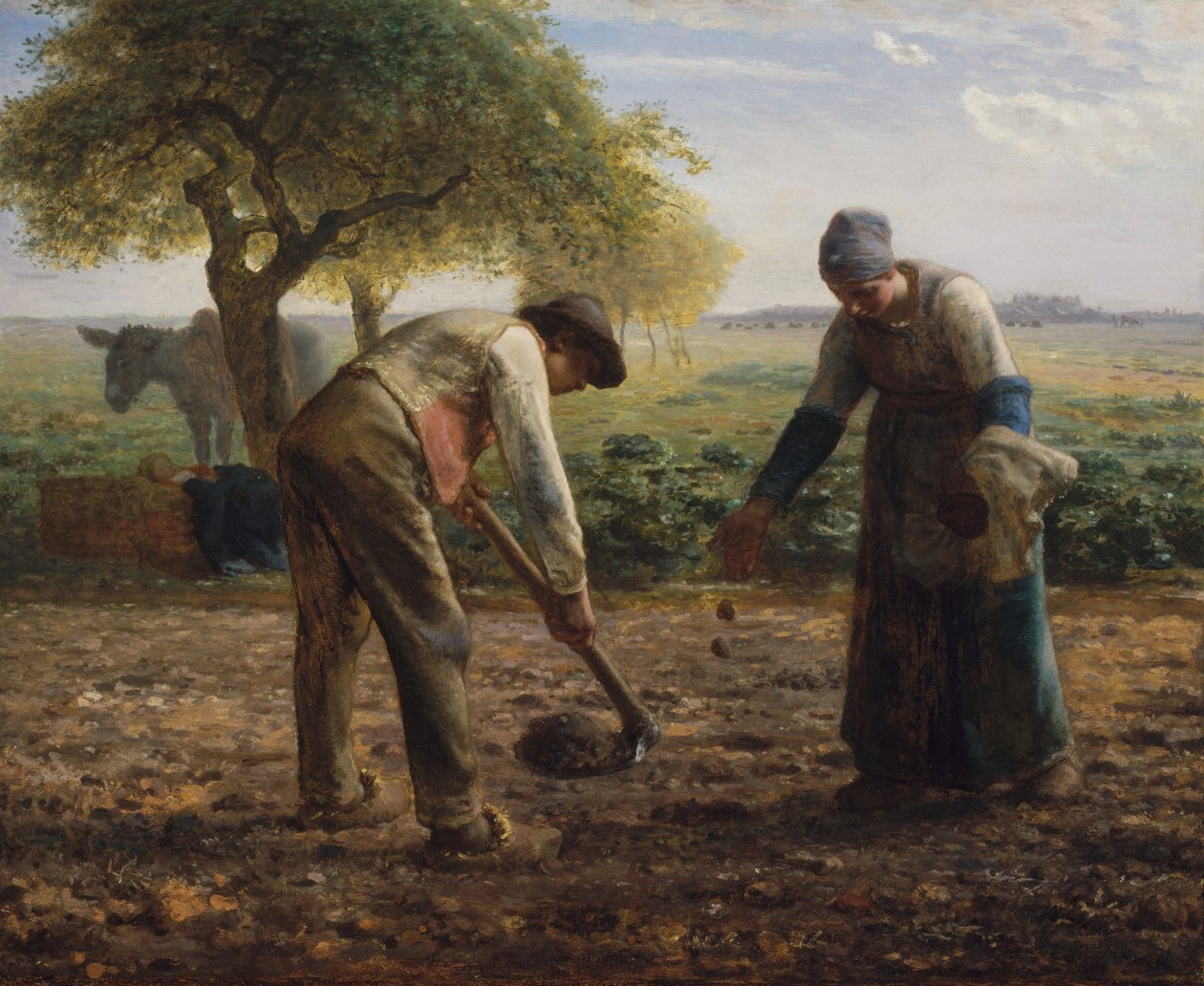 Kartoffelplanter af Jean Francois Millet