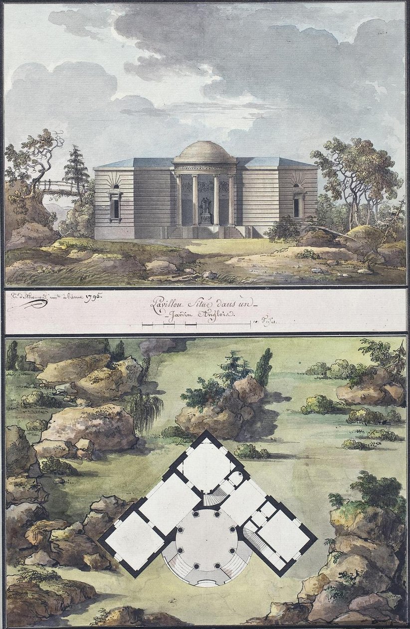 Pavillon i den engelske have, 1795 af Jean François Thomas de Thomon