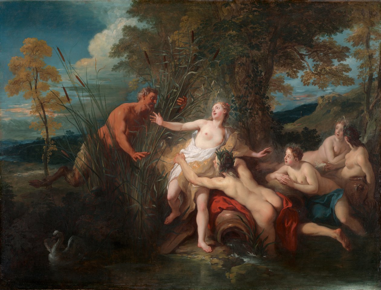 Pan og Syrinx, 1720 af Jean François de Troy