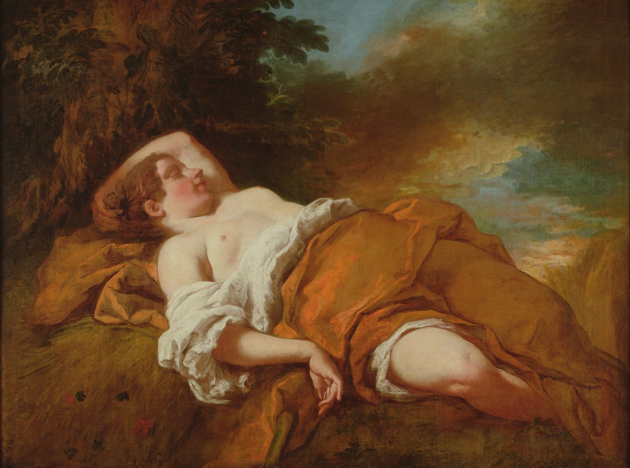 Sovende mejetærsker af Jean François de Troy
