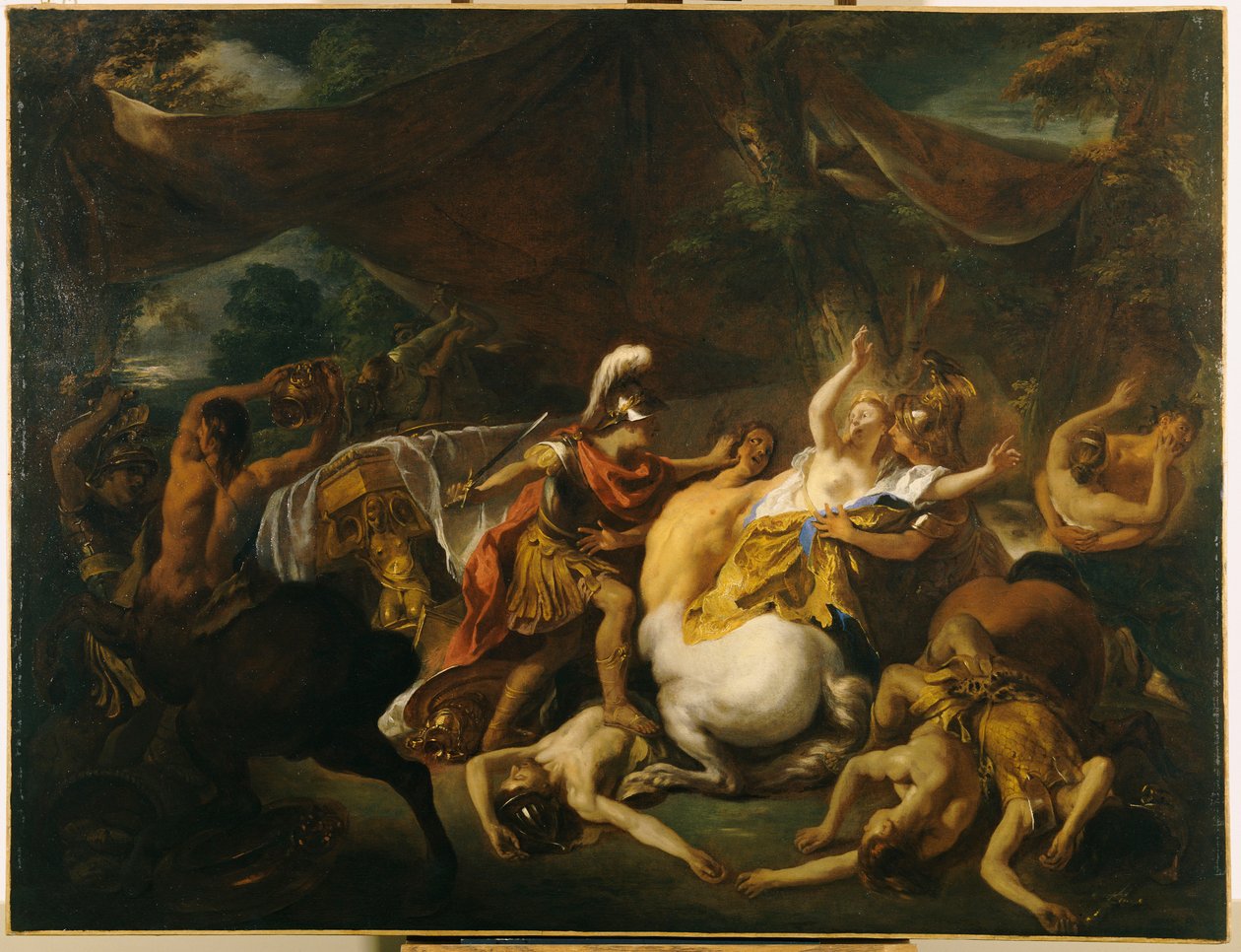 Slaget ved Lapithes og Kentaurerne af Jean François de Troy