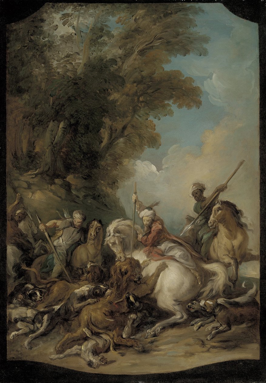 Løvejagten, 1735 af Jean François de Troy