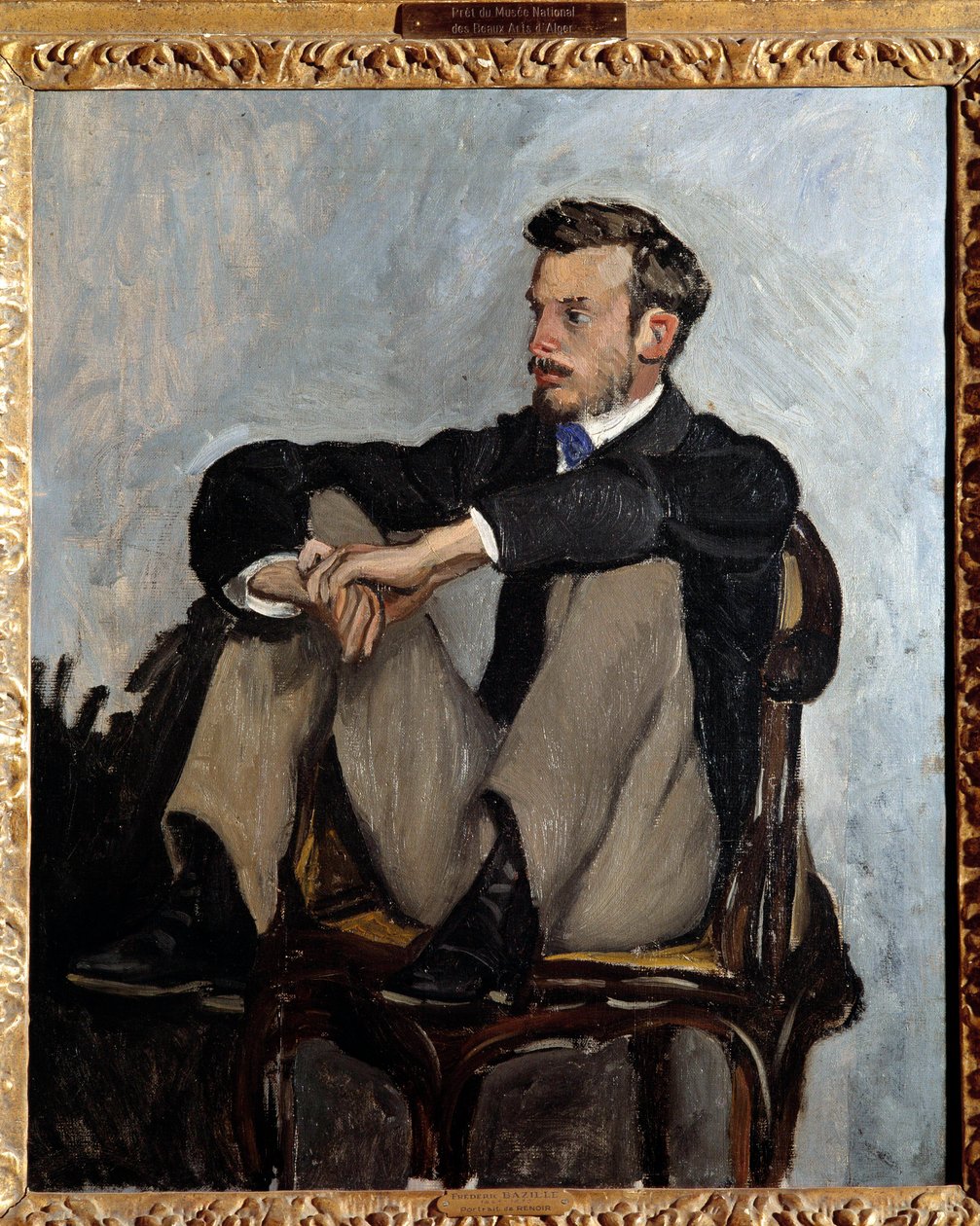 Portræt af maleren Pierre Auguste Renoir (1841-1919) Maleri af Jean Frederic Bazille (1841-1870) 1867. Dim. 0,62 x 0,51 m Paris, musee d
