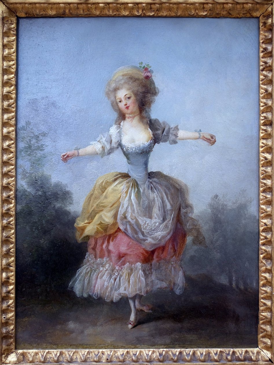 Danser i Louis XVI. Maleri af Jean Frederic Schall (1752-1825), olie på lærred, slutningen af 1700-tallet. Museum of Fine Arts i Nantes. af Jean Frederic Schall