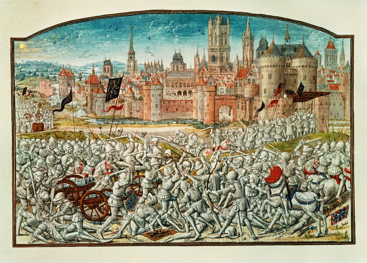 Gent-borgernes sejr over Brugge-murene ... af Jean Froissart