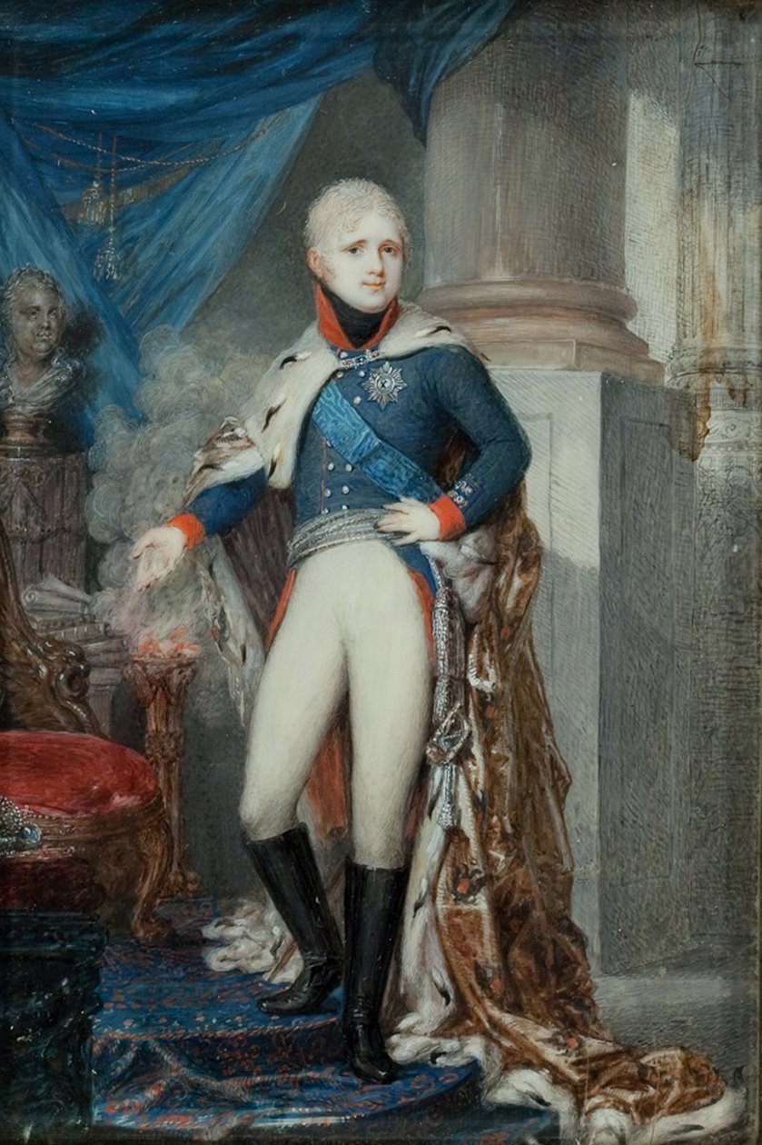 Portræt af kejser Alexander I 1777-1825, begyndelsen af 1800-tallet af Jean Gerin