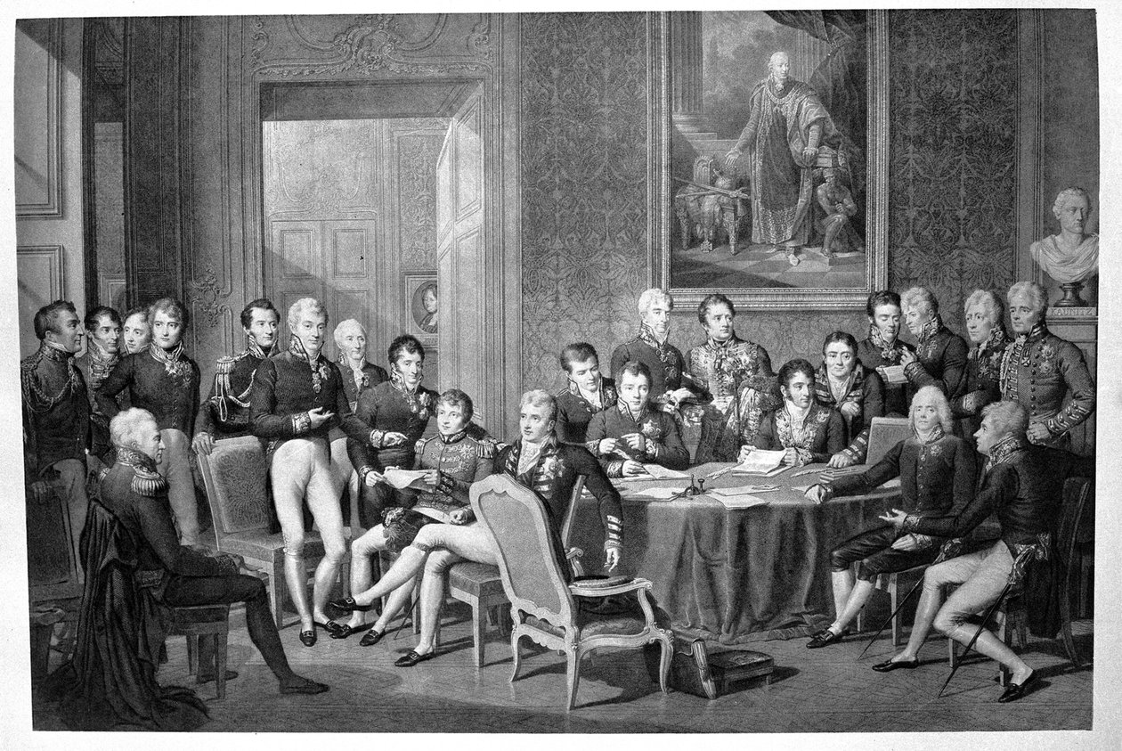 Wienerkongressen (kobberstik) af Jean Godefroy