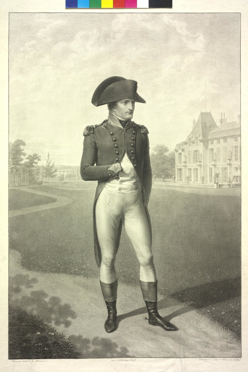 Napoleon I Bonaparte (radering) af Jean Godefroy