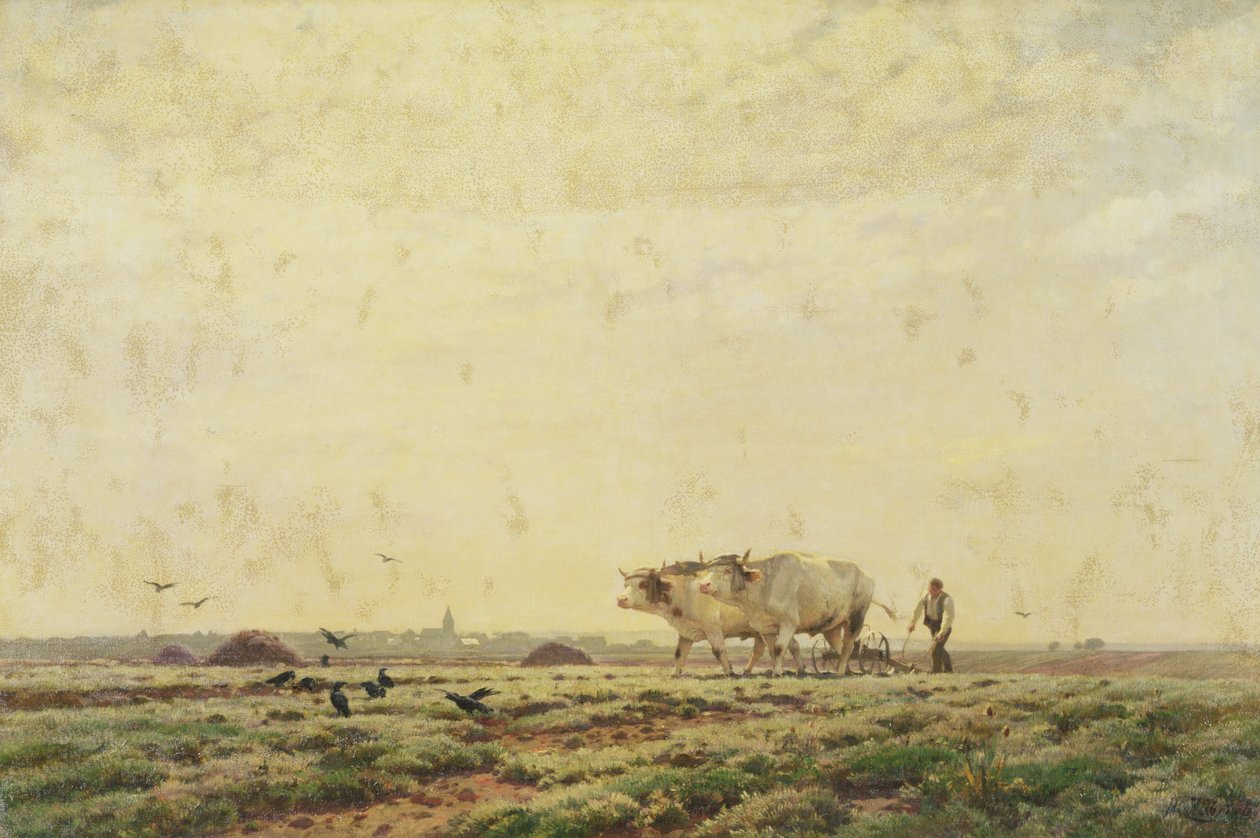 De første furer, Haute Alsace eller Arbejderen, 1883 af Jean Henri Zuber