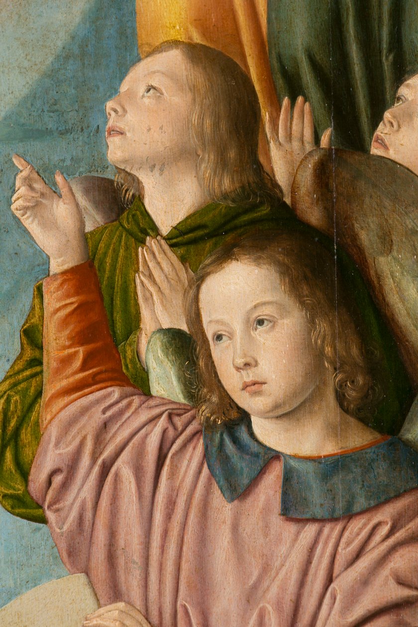 Engle, detaljer. Triptykon af mesteren af Moulins af Jean Hey