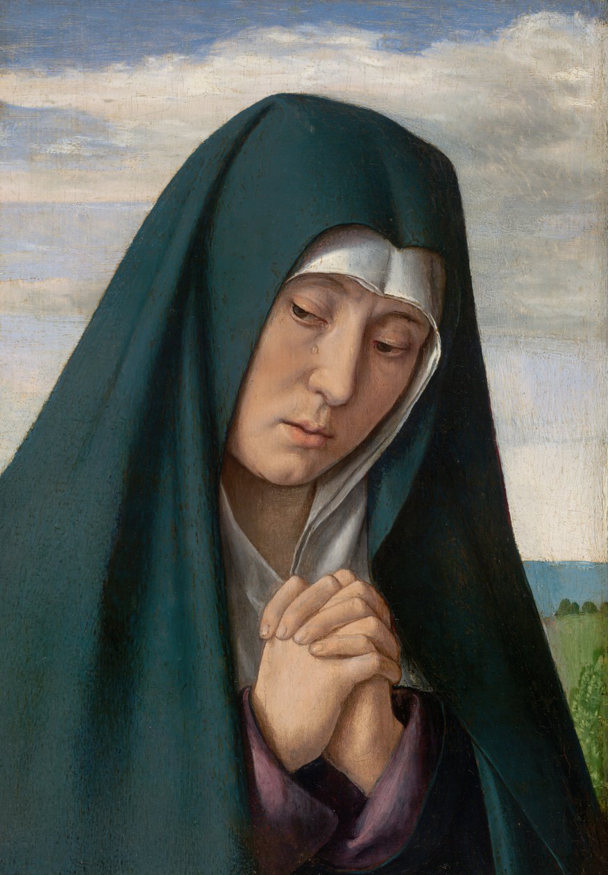 Fragment fra Kristus der bærer korset: Mourning Virgin, 150005. af Jean Hey