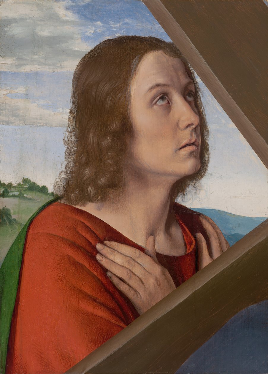 Fragment fra Kristus der bærer korset: Sankt Johannes evangelisten, 150005. af Jean Hey