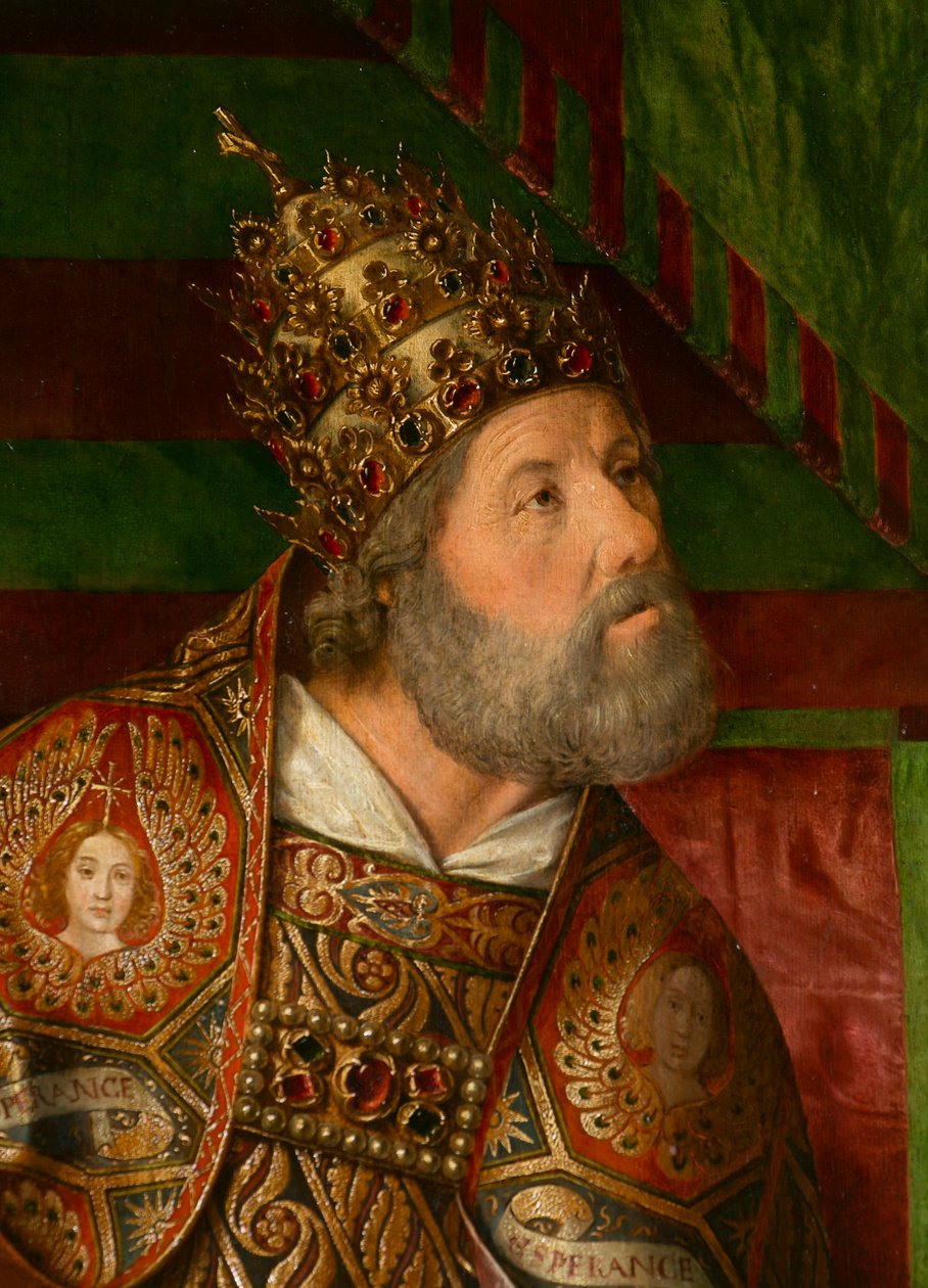 Sankt Peter, detalje. Triptykon af mesteren af Moulins af Jean Hey