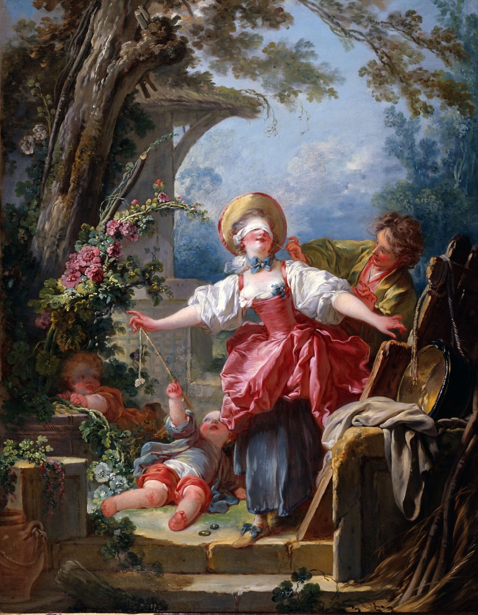 Den blinde mands buff af Jean Honore Fragonard