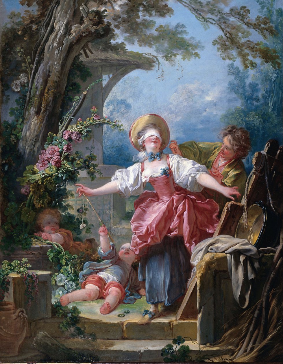 Den blinde mands buff af Jean Honore Fragonard