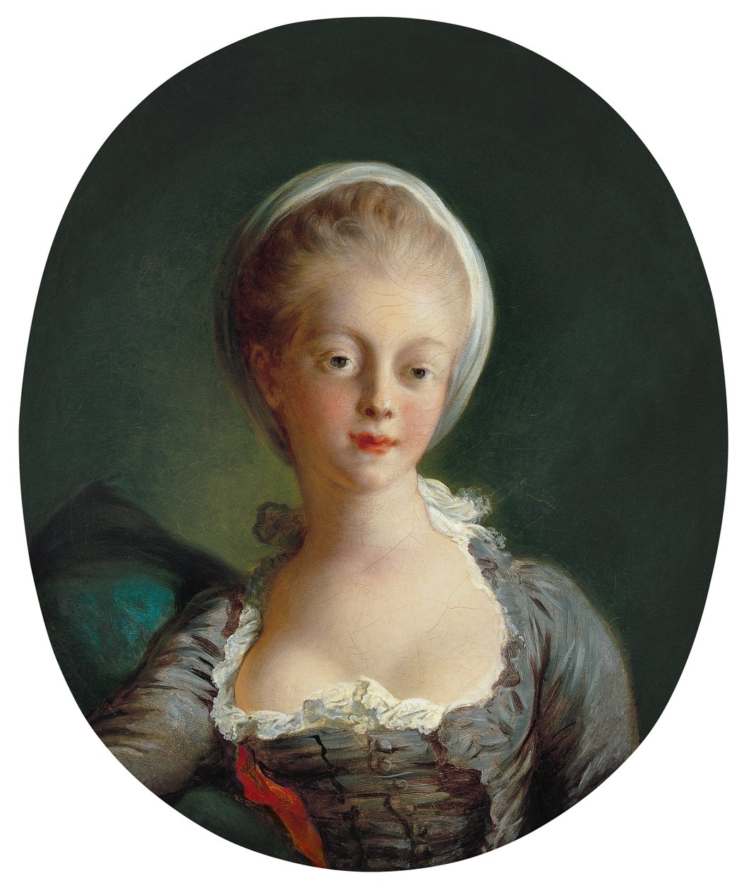Fragonard - Portræt af en ung dame, ca. 1770 - 1772 af Jean Honore Fragonard