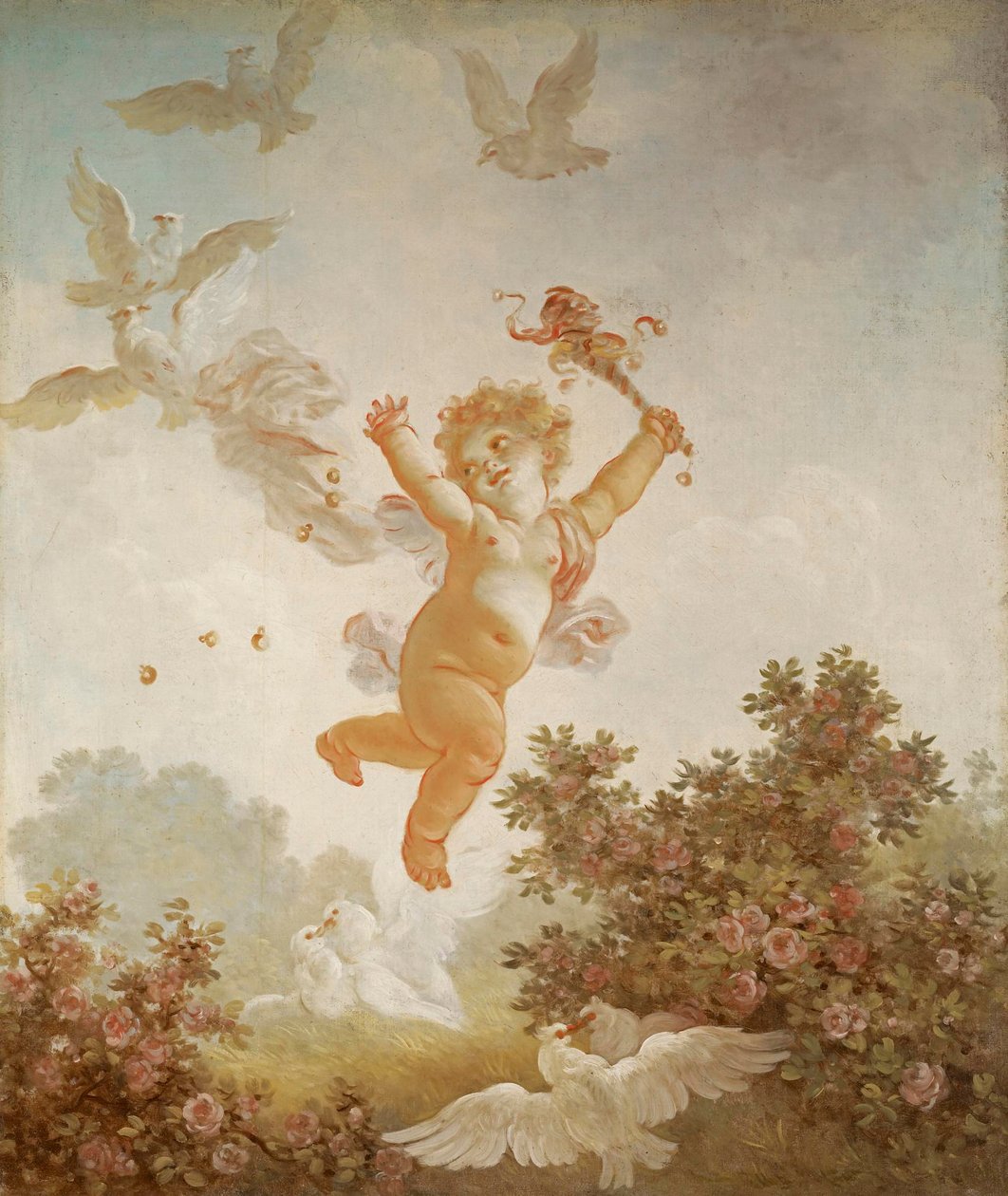 Fragonard - Kærlighedens fremskridt Kærlighed til narren, 1790-91 af Jean Honore Fragonard