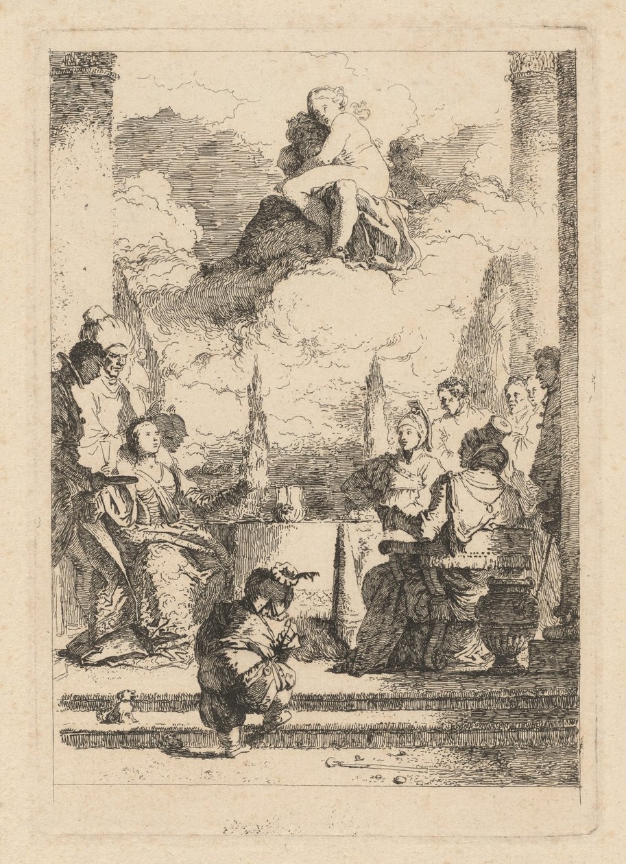Antonius og Kleopatras banket af Jean Honoré Fragonard after Giovanni Battista Tiepolo