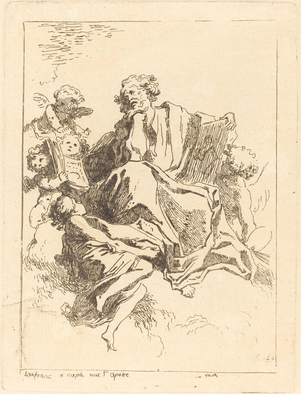 Sankt Lukas af Jean Honoré Fragonard after Giovanni Lanfranco