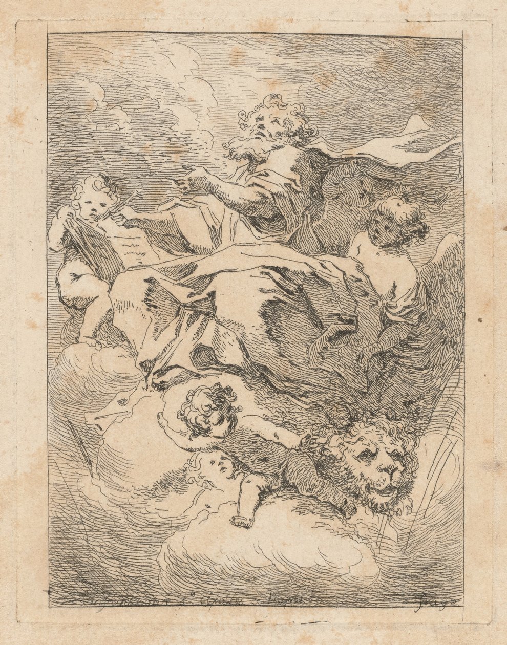 Sankt Markus af Jean Honoré Fragonard after Giovanni Lanfranco
