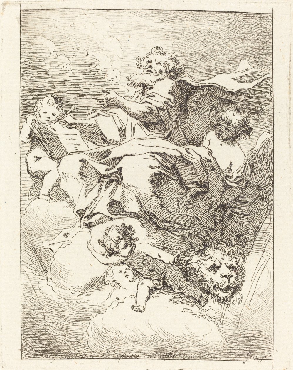 Sankt Markus af Jean Honoré Fragonard after Giovanni Lanfranco