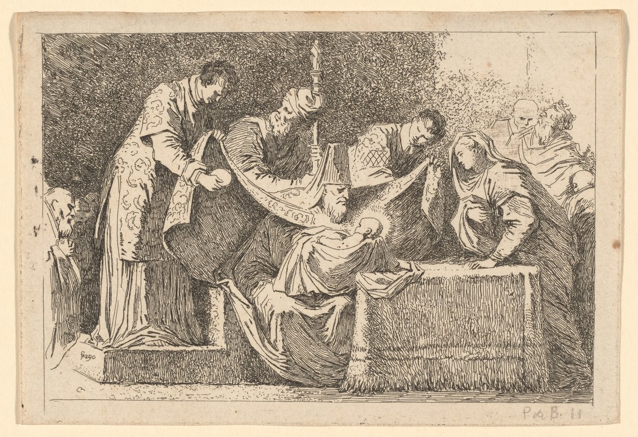 Omskæringen af Jean Honoré Fragonard after Jacopo Tintoretto