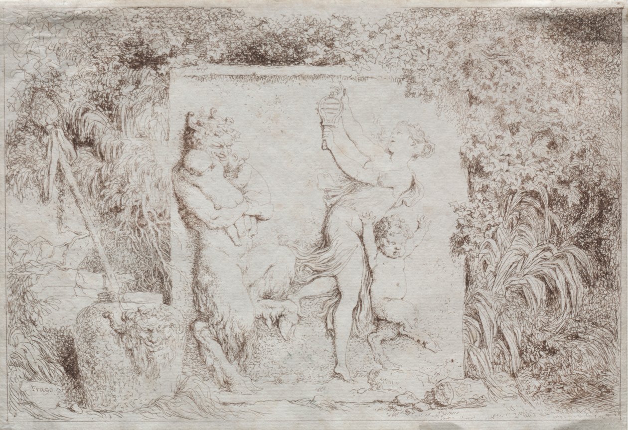bachchanal af Jean-Honore Fragonard