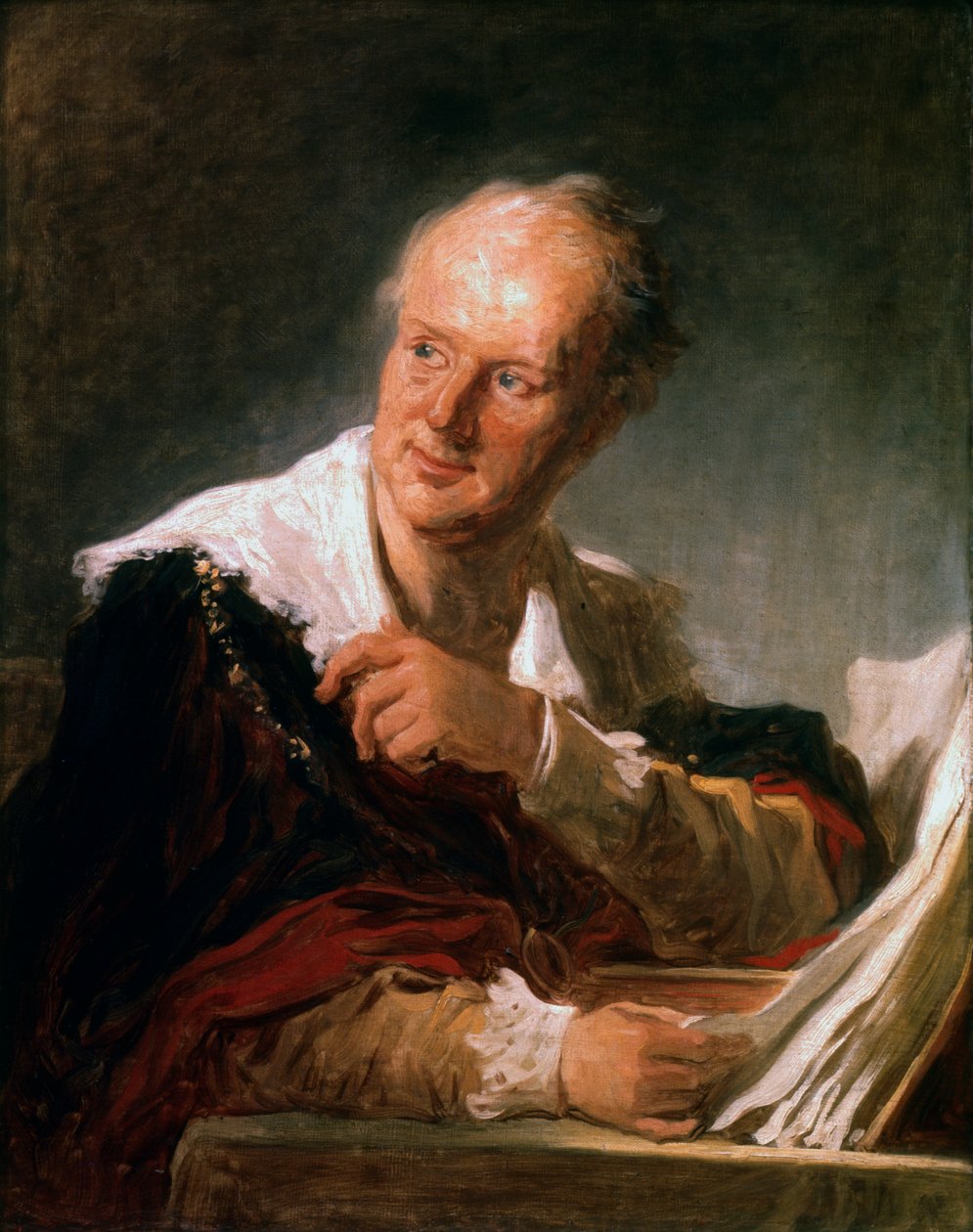 Denis Diderot, fransk mand af bogstaver fra det 18. århundrede og encyklopædist, c1755-1784 af Jean Honore Fragonard