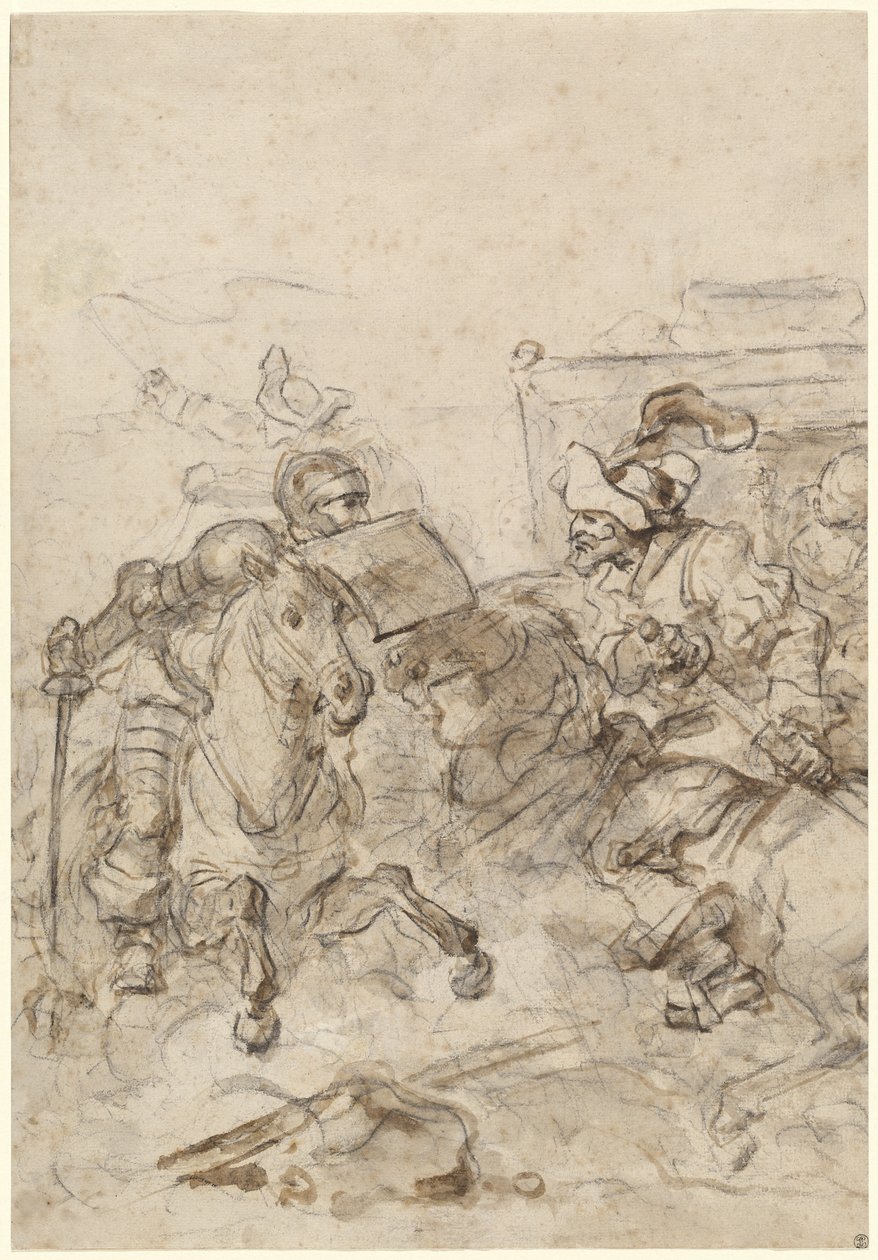 Don Quixote angriber biscayaneren af Jean Honore Fragonard