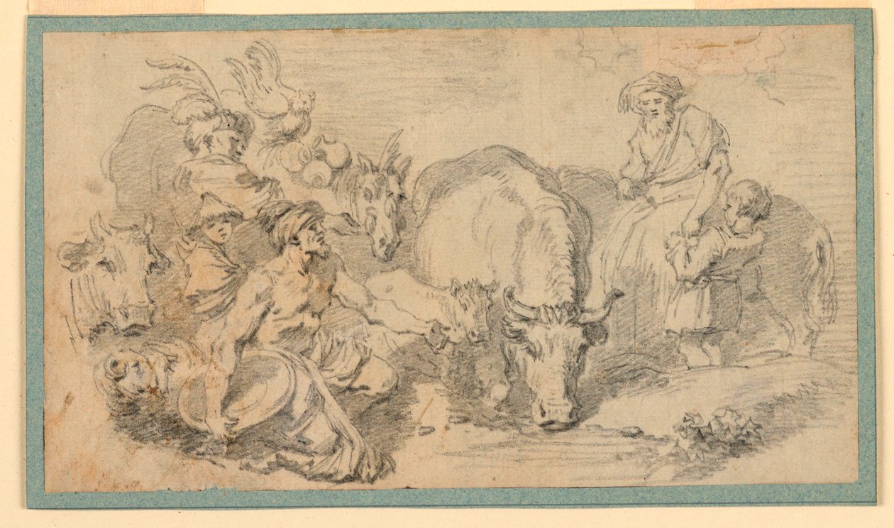 Tegning, orientalsk scene, ca. 1770 af Jean Honore Fragonard