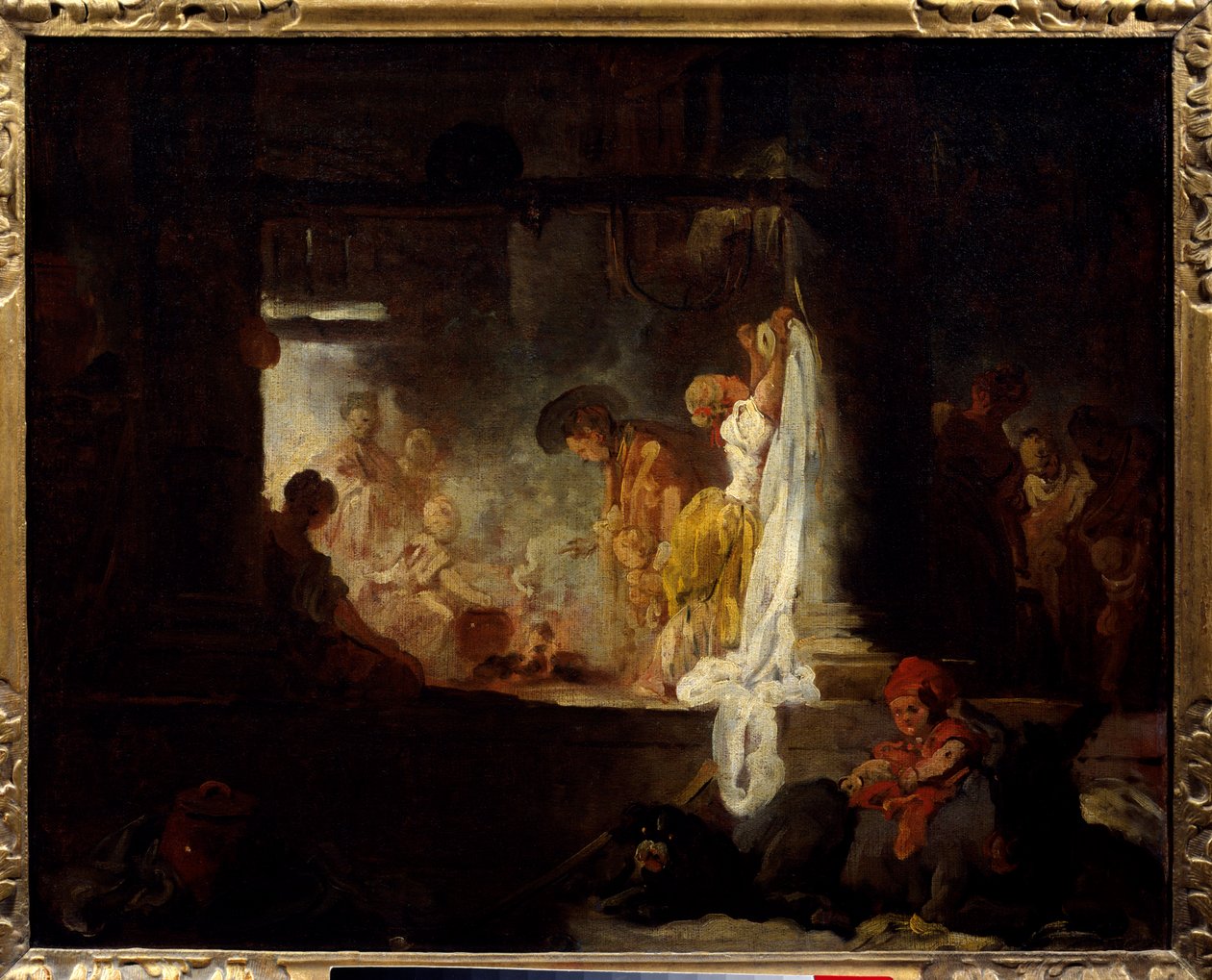 Les blechisseuses Painting by Jean Honore Fragonarddani af Jean-Honore Fragonard